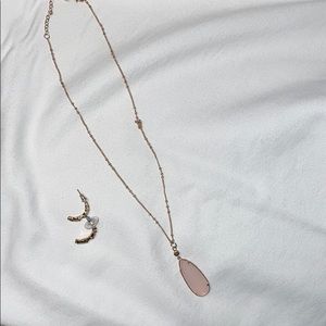 Matching earring and necklace set